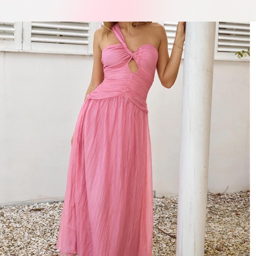 Love shack fancy style/Fortunate One Pink Maxi Dress
